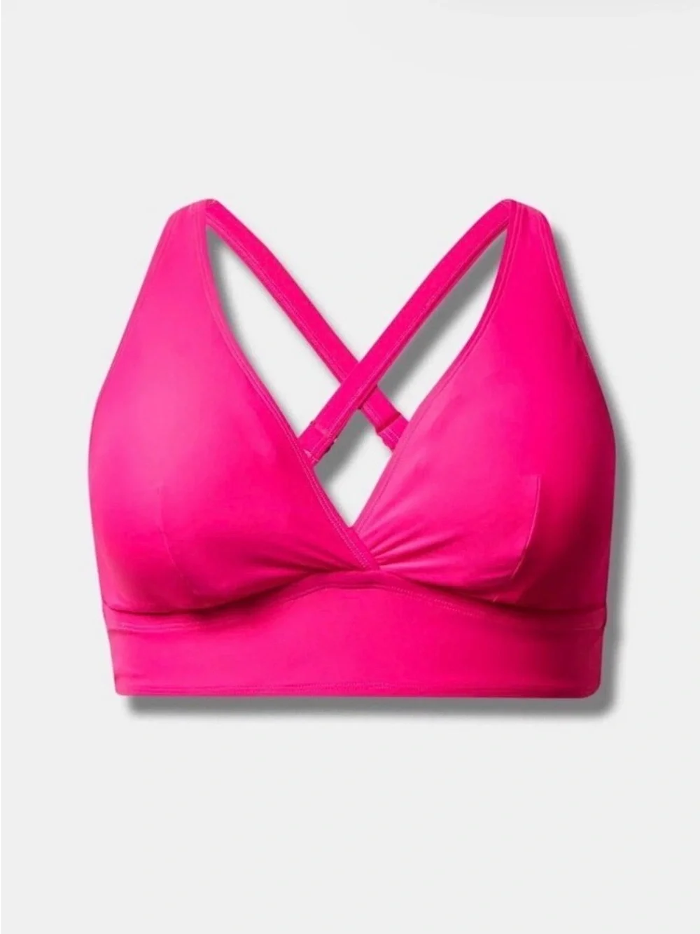 Torrid Bright Pink Wireless Triangle Bikini Top - Picture 2 of 6